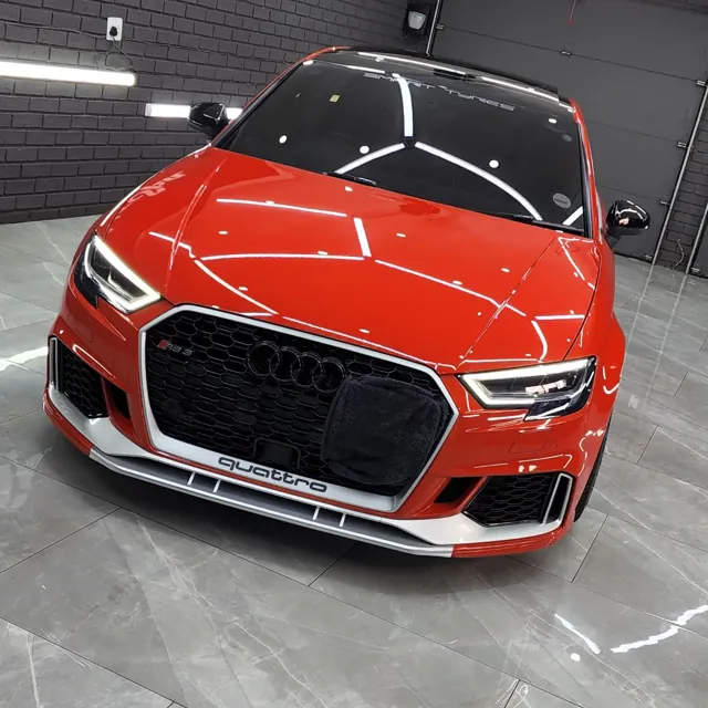 Red Audi in the Auto Spa studio
